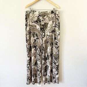WHBM The Wide Leg Snake Print Pants Size XL